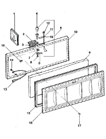 Lid parts for Kenmore Freezer 253.8192380 (2538192380, 253 8192380) from AppliancePartsPros.com