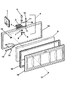 Lid parts for Kenmore Freezer 253.8192381 (2538192381, 253 8192381) from AppliancePartsPros.com