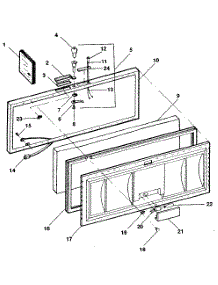 Lid parts for Kenmore Freezer 253.8193310 (2538193310, 253 8193310) from AppliancePartsPros.com