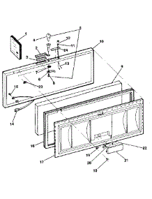 Door parts for Kenmore Freezer 253.8193610 (2538193610, 253 8193610) from AppliancePartsPros.com