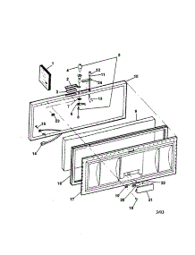 Door parts for Kenmore Freezer 253.8193682 (2538193682, 253 8193682) from AppliancePartsPros.com