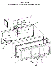 Door parts for Kenmore Freezer 253.8193684 (2538193684, 253 8193684) from AppliancePartsPros.com