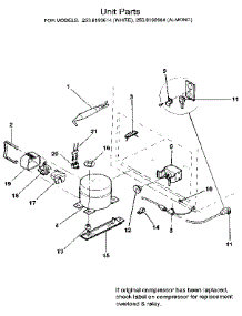 Unit parts for Kenmore Freezer 253.8193684 (2538193684, 253 8193684) from AppliancePartsPros.com