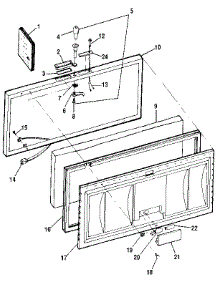 Door parts for Kenmore Freezer 253.8193686 (2538193686, 253 8193686) from AppliancePartsPros.com