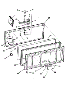 Door parts for Kenmore Freezer 253.8195080 (2538195080, 253 8195080) from AppliancePartsPros.com