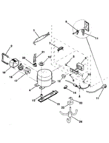 Unit parts for Kenmore Freezer 253.8195310 (2538195310, 253 8195310) from AppliancePartsPros.com