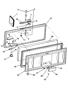 Door parts for Kenmore Freezer 253.8195480 (2538195480, 253 8195480) from AppliancePartsPros.com