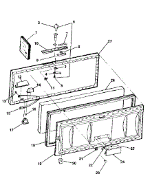 Door parts for Kenmore Freezer 253.8195680 (2538195680, 253 8195680) from AppliancePartsPros.com