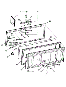 Door parts for Kenmore Freezer 253.8195683 (2538195683, 253 8195683) from AppliancePartsPros.com