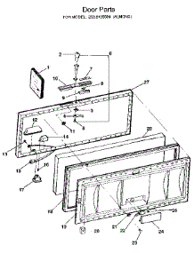 Door parts for Kenmore Freezer 253.8195684 (2538195684, 253 8195684) from AppliancePartsPros.com