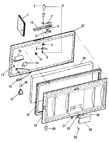 Door parts for Kenmore Freezer 253.8195686 (2538195686, 253 8195686) from AppliancePartsPros.com