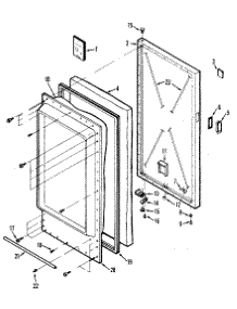 Door parts for Kenmore Freezer 253.8290510 (2538290510, 253 8290510) from AppliancePartsPros.com
