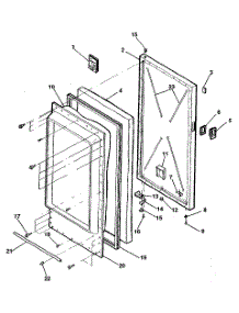 Door parts for Kenmore Freezer 253.8290511 (2538290511, 253 8290511) from AppliancePartsPros.com