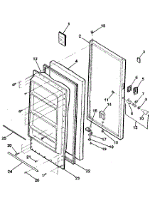 Door parts for Kenmore Freezer 253.8291010 (2538291010, 253 8291010) from AppliancePartsPros.com