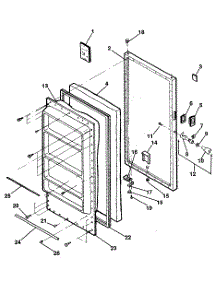 Door parts for Kenmore Freezer 253.8291081 (2538291081, 253 8291081) from AppliancePartsPros.com