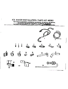 Ice Maker Installation Parts parts for Kenmore Refrigerator 253.8607504 (2538607504, 253 8607504) from AppliancePartsPros.com