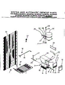 System & Automatic Defrost Parts parts for Kenmore Refrigerator 253.8607504 (2538607504, 253 8607504) from AppliancePartsPros.com