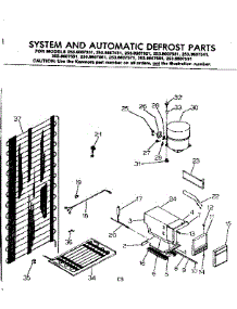 System And Automatic Defrost parts for Kenmore Refrigerator 253.8607571 (2538607571, 253 8607571) from AppliancePartsPros.com