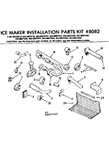 Ice Maker Installation Parts Kit No 8082 parts for Kenmore Refrigerator 253.8607690 (2538607690, 253 8607690) from AppliancePartsPros.com