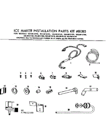 Ice Maker Installation Parts Kit parts for Kenmore Refrigerator 253.8612100 (2538612100, 253 8612100) from AppliancePartsPros.com