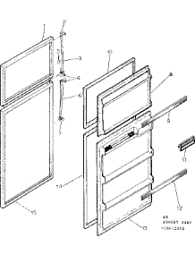Door Parts parts for Kenmore Refrigerator 253.8612602 (2538612602, 253 8612602) from AppliancePartsPros.com