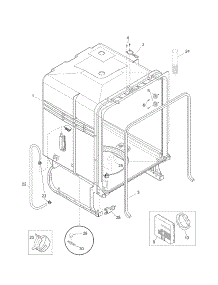 Tub parts for Kenmore Dishwasher 587.15392100A (58715392100A, 587 15392100A) from AppliancePartsPros.com