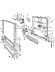 Door Details parts for Kenmore Dishwasher 587.1540590 (5871540590, 587 1540590) from AppliancePartsPros.com