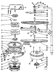 Motor, Heater, & Spray Arm Details parts for Kenmore Dishwasher 587.1540590 (5871540590, 587 1540590) from AppliancePartsPros.com