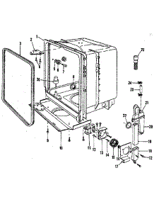 Tub Details parts for Kenmore Dishwasher 587.1540590 (5871540590, 587 1540590) from AppliancePartsPros.com