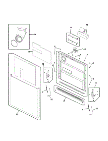 Door parts for Kenmore Dishwasher 587.15412100A (58715412100A, 587 15412100A) from AppliancePartsPros.com