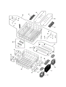 Racks parts for Kenmore Dishwasher 587.15413100A (58715413100A, 587 15413100A) from AppliancePartsPros.com