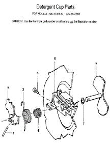 Detergent Cup parts for Kenmore Dishwasher 587.1541590 (5871541590, 587 1541590) from AppliancePartsPros.com