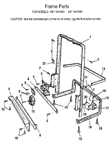 Frame parts for Kenmore Dishwasher 587.1541590 (5871541590, 587 1541590) from AppliancePartsPros.com