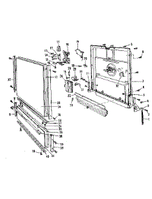 Door Details parts for Kenmore Dishwasher 587.1546580 (5871546580, 587 1546580) from AppliancePartsPros.com