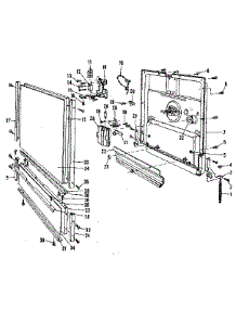 Door Details parts for Kenmore Dishwasher 587.1548580 (5871548580, 587 1548580) from AppliancePartsPros.com