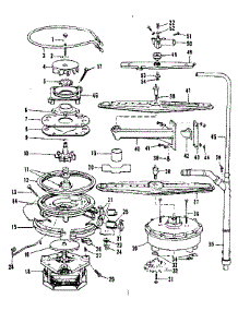 Motor, Heater, And Spray Arm Details parts for Kenmore Dishwasher 587.1548580 (5871548580, 587 1548580) from AppliancePartsPros.com