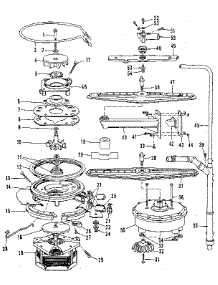 Motor, Heater, And Spray Arm Details parts for Kenmore Dishwasher 587.1548581 (5871548581, 587 1548581) from AppliancePartsPros.com