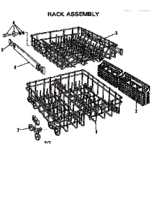 Rack Assembly parts for Kenmore Dishwasher 587.155600 (587155600, 587 155600) from AppliancePartsPros.com