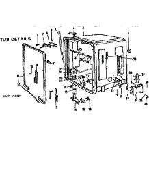 Tub Details parts for Kenmore Dishwasher 587.155600 (587155600, 587 155600) from AppliancePartsPros.com