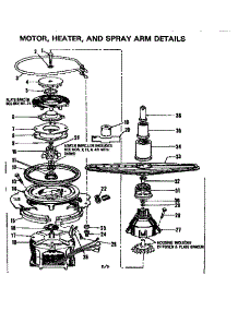 Motor Heater & Spray Arm parts for Kenmore Dishwasher 587.155600 (587155600, 587 155600) from AppliancePartsPros.com