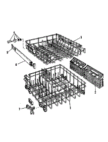 Rack Assembly parts for Kenmore Dishwasher 587.155602 (587155602, 587 155602) from AppliancePartsPros.com