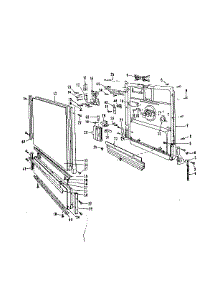 Door Details parts for Kenmore Dishwasher 587.1556580 (5871556580, 587 1556580) from AppliancePartsPros.com