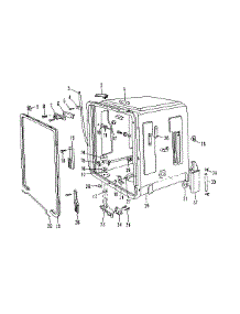 Tub Details parts for Kenmore Dishwasher 587.1556581 (5871556581, 587 1556581) from AppliancePartsPros.com