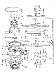 Motor, Heater, And Spray Arm Details parts for Kenmore Dishwasher 587.1556583 (5871556583, 587 1556583) from AppliancePartsPros.com