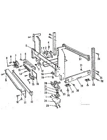 Frame Details parts for Kenmore Dishwasher 587.155700 (587155700, 587 155700) from AppliancePartsPros.com