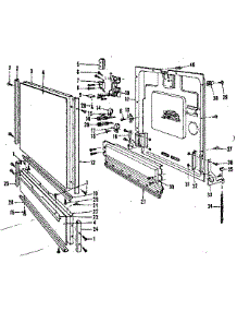 Door Details parts for Kenmore Dishwasher 587.155702 (587155702, 587 155702) from AppliancePartsPros.com