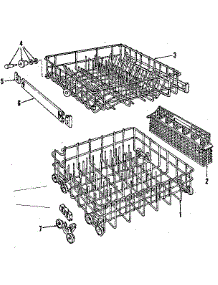 Rack Assembly parts for Kenmore Dishwasher 587.155702 (587155702, 587 155702) from AppliancePartsPros.com
