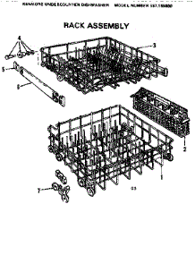 Rack Assembly parts for Kenmore Dishwasher 587.155800 (587155800, 587 155800) from AppliancePartsPros.com