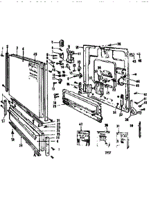 Door Details parts for Kenmore Dishwasher 587.155800 (587155800, 587 155800) from AppliancePartsPros.com