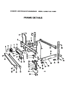 Frame Details parts for Kenmore Dishwasher 587.155800 (587155800, 587 155800) from AppliancePartsPros.com